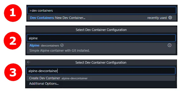 Steps on running dev container from VS Code